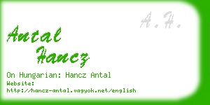 antal hancz business card